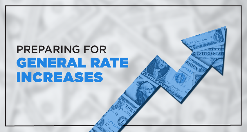 preparing for general rate increases blue money arrow pointing up