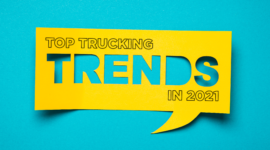 Trucking-Blue-Text-In-Yellow-Chat-Box-Blue-Background