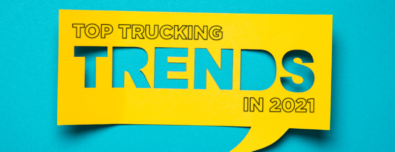 Trucking-Blue-Text-In-Yellow-Chat-Box-Blue-Background